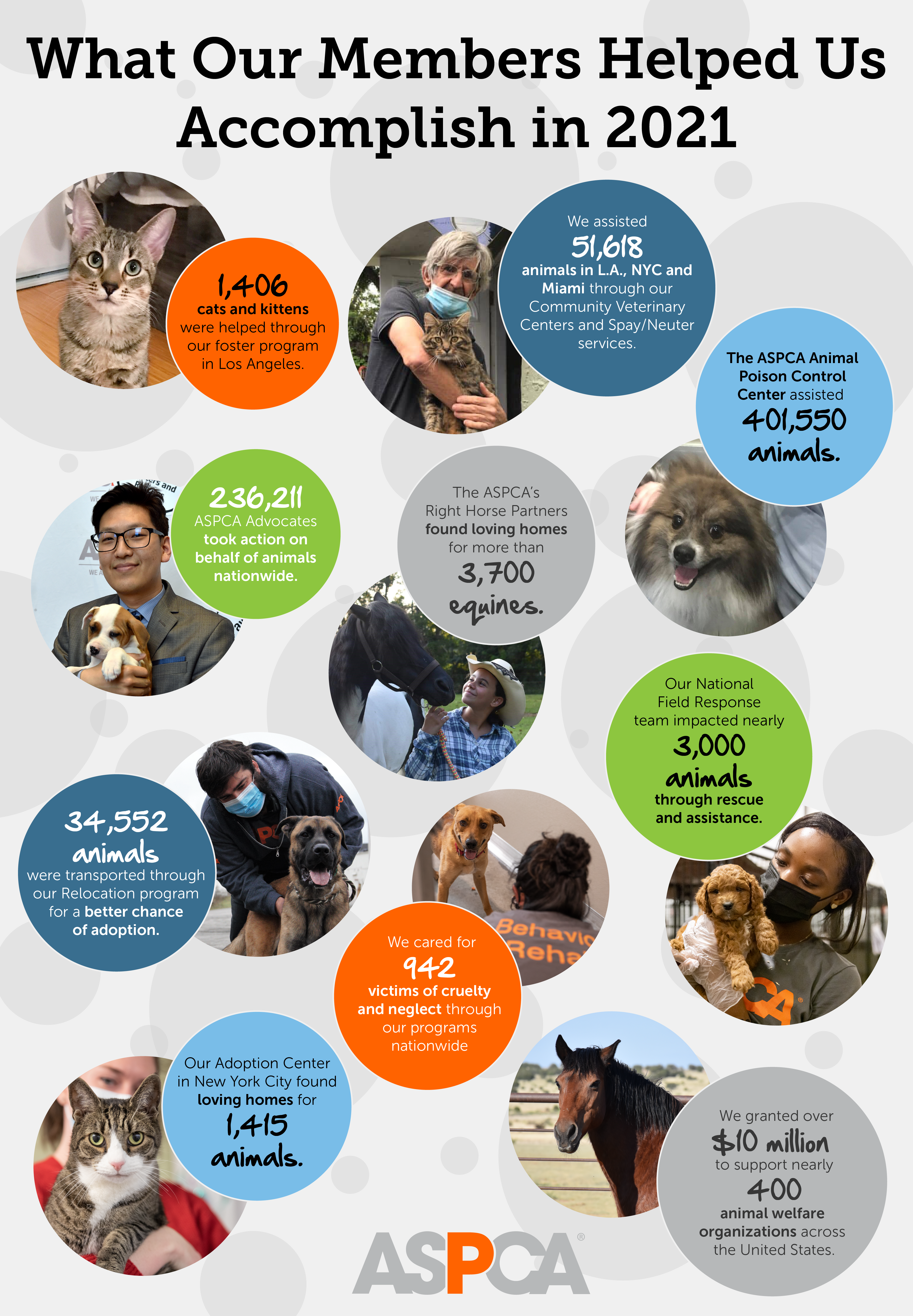An Impactful Year for Animals: What Our Members Helped Us Accomplish in  2021! | ASPCA