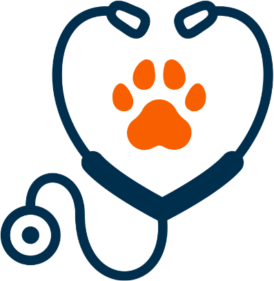 Stethoscope and paw print