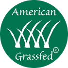 American Grassfed logo - green circle with blades of grass