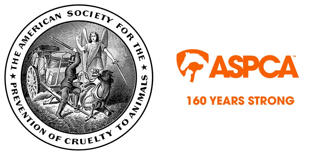 ASPCA Seal (left) and the current ASPCA logo (right)