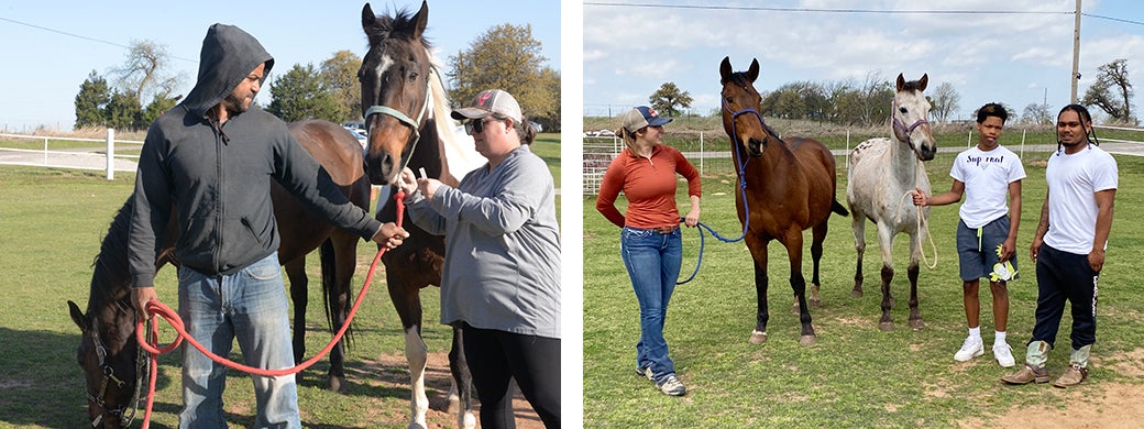 ETAC event volunteers with horses