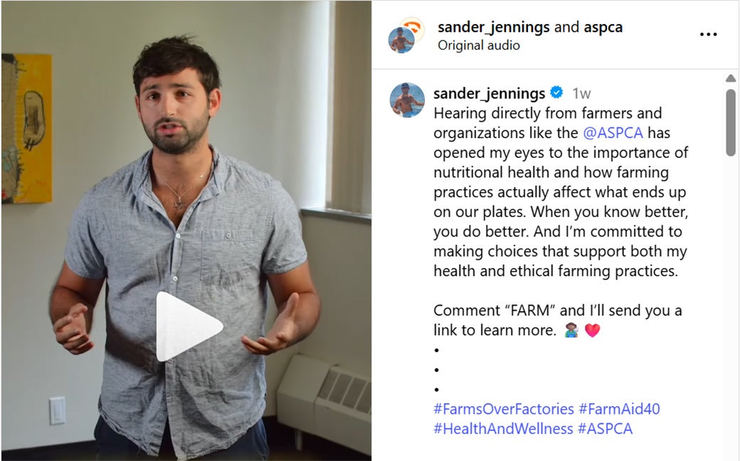 Sander Jennings' instagram reel