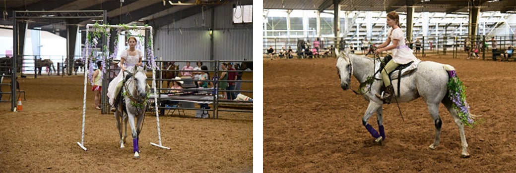 Audra and Violet during their performance.