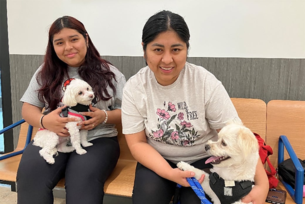 Yadhira M. and her mother, Flor, brought their dogs, Princesa and Rocco, to the Queens Community Veterinary Clinic by The Rachael Ray Foundation™ for vaccines.