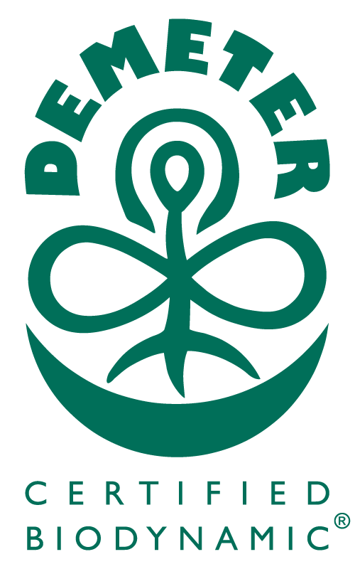 Demeter logo - plant sketch with Certified Biodynamic underneath