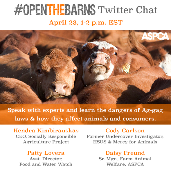 ASPCA #OpenTheBarns Twitter chat